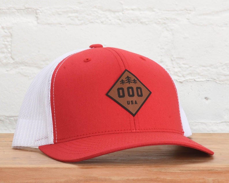 Area code snapback - custom Red/White- Yupoong 6606