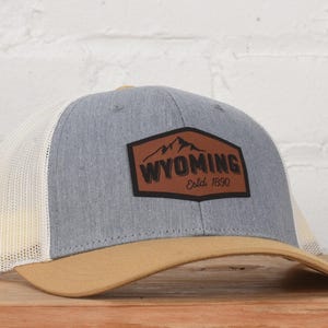 Wyoming mt. range snapback hat