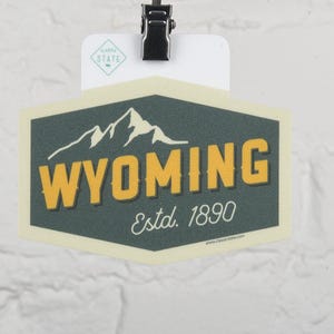 Wyoming mt peak sticker