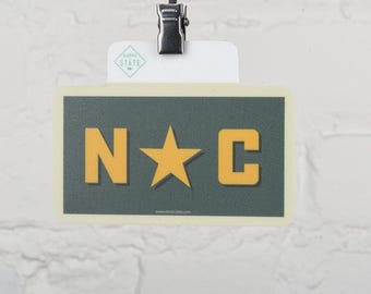 North carolina star sticker