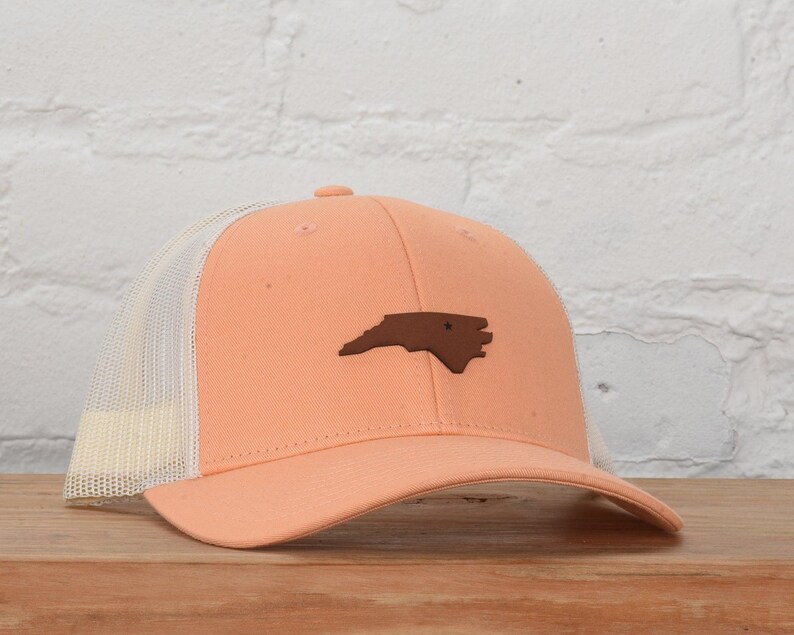 North Carolina bonfire snapback hat Peach/Birch- Richardson 115
