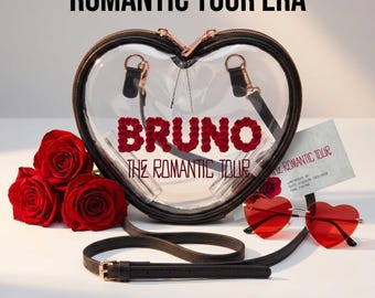 Heart Shape Stadium Bag | Romantic Tour Era Clear Concert Crossbody Purse | Bruno Heart Sunglasses Concert | Outfit Bundle Arena Approved