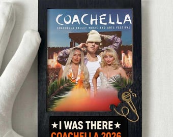 Coachella 2026 Concert Memory Frame I Was There Festival Keepsake Gift Sabrina Carpenter Karol G Justin Bieber Magnetic Photo Frame