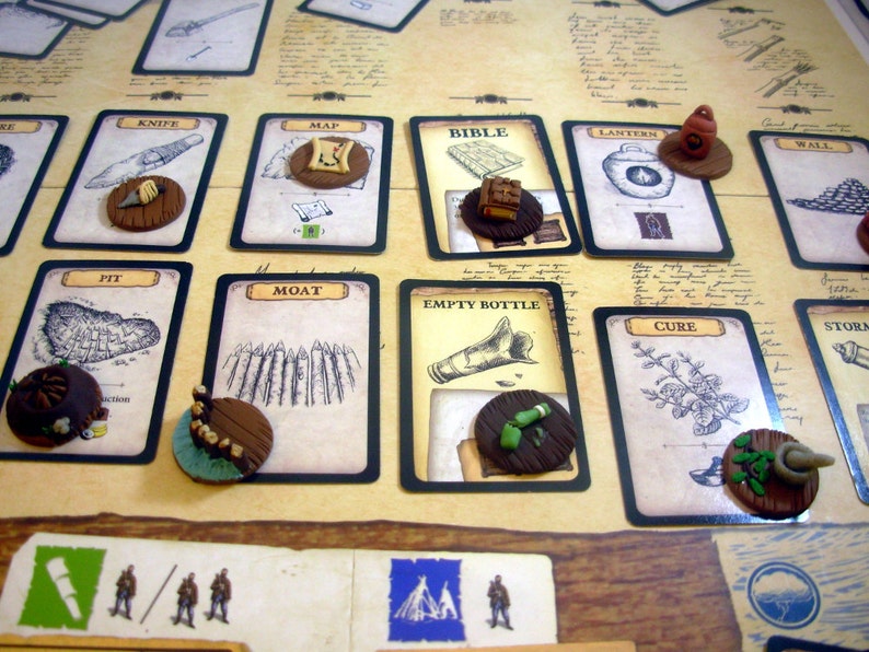 Robinson Crusoe Board Game Invention Tokens Set of 38 Etsy