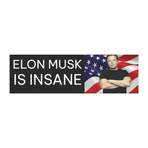Funny Political Bumper Magnet, Resistance Gear, Gift for Resistance, Car Magnets, Elon Musk Insane