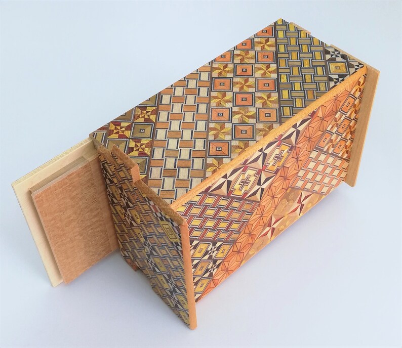 12 steps Yosegi 5 sun 6inch/150mm Japanese Puzzle box Etsy