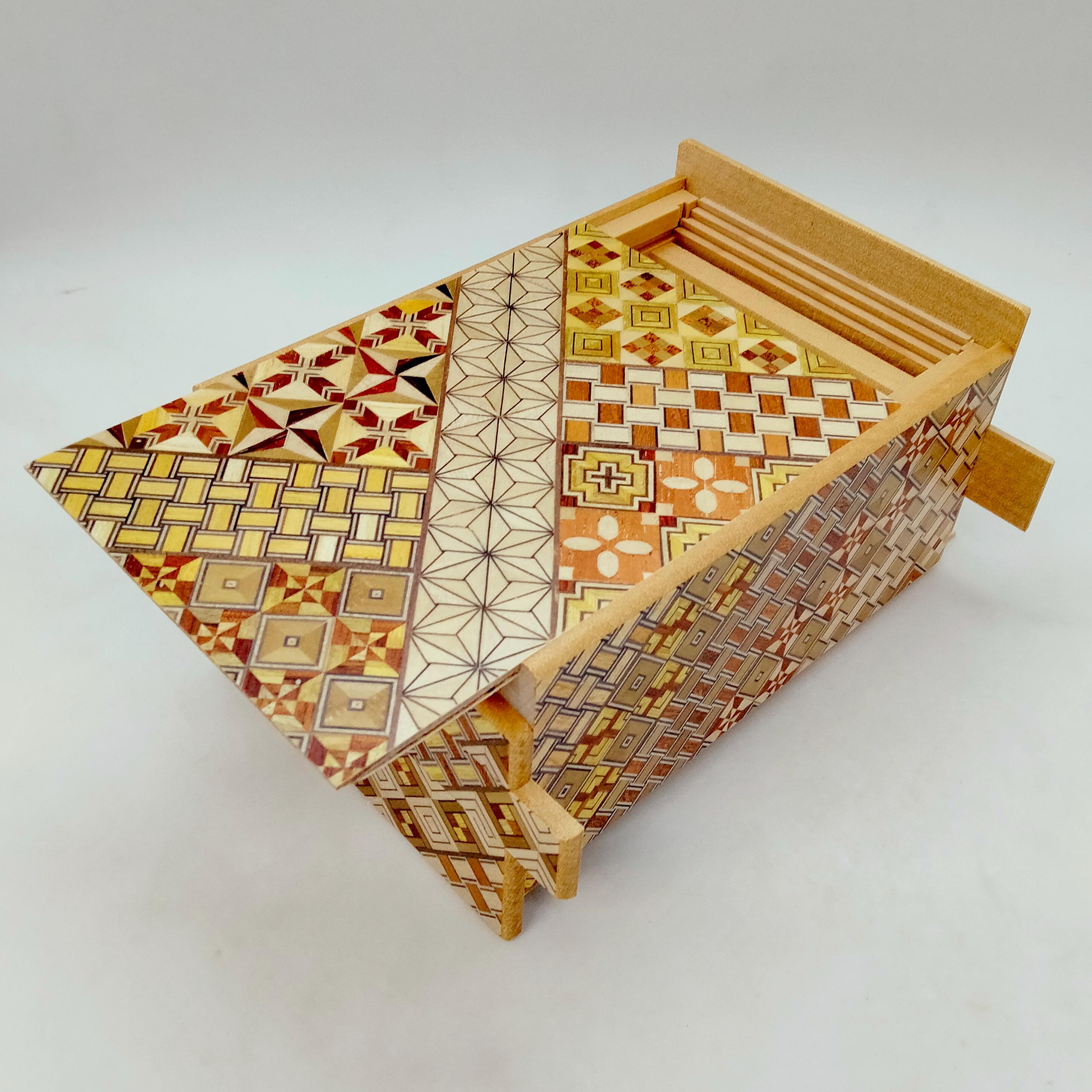 27 Steps Traditional Yosegi 5 Sun (6inch/150mm) Japanese Puzzle
