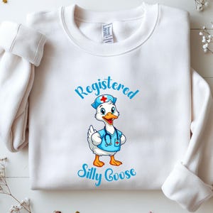 Registrierte Silly Goose T-shirt Design, sofortiger Download, PNG-Datei, Sublimation Krankenschwester Shirt, lustiges medizinisches PNG, Silly Nurse Life