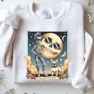 Frenchie Mom Skeleton T-shirt Sublimation Design | French Bulldog Lover PNG| Instant Download | Halloween Funny Mom Dog
