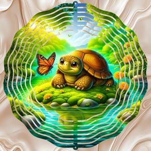 Molinillo de viento de 30 cm con diseño de sublimación, diseño de mariposa floral de primavera, descarga digital