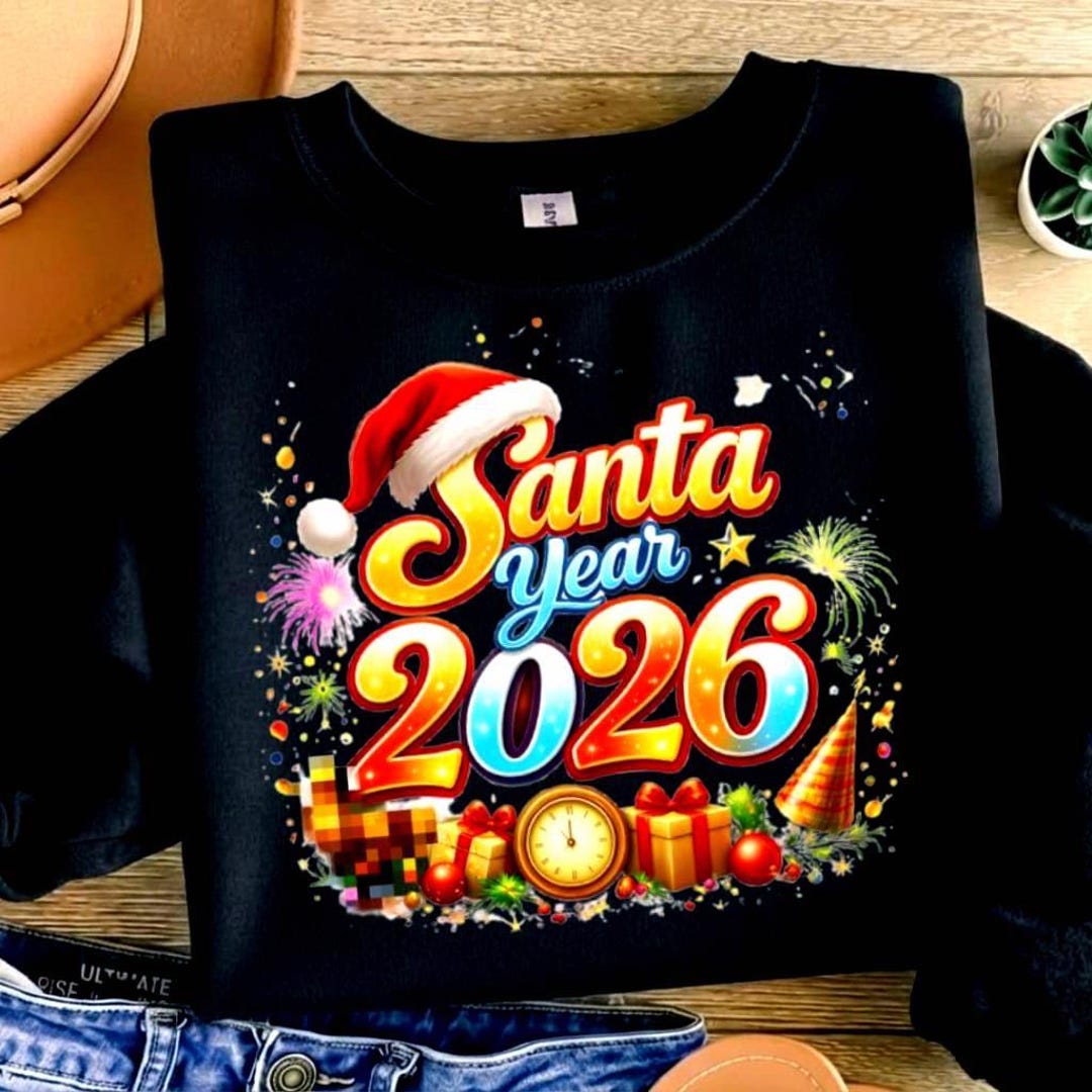 Santa Loading Vector 2026 Santa 2026 PNG, New Year Shirt, Christmas Printable Design, Digital ...