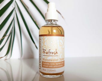Rosewater Facial Toner: Hydrating Mist for Dry Skin (4oz)