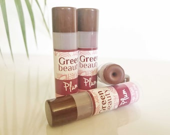 Colored lip balm, Plum, natural lip balm, tinted lip balm, sheer lip tint, tinted balm, moisturizing lip balm, natural cosmetics, YLBB