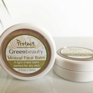 Muestra de crema facial mineral, bálsamo facial, base de maquillaje, maquillaje natural, maquillaje mineral, crema de base, base natural, crema hidratante imagen 5