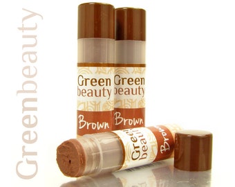 Tinted lip balm, Brown lip tint, natural lip balm, natural makeup, tinted balm, sheer lip color, mineral makeup, natural cosmetics, YLBB