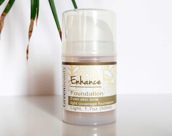 Tinted Mineral Cream Foundation: Sheer Coverage Moisturizing Face Makeup, LIGHT SHADE (1.7oz)