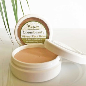 Muestra de crema facial mineral, bálsamo facial, base de maquillaje, maquillaje natural, maquillaje mineral, crema de base, base natural, crema hidratante imagen 7