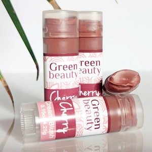 Cream Blush, Cherry, cheek blush, makeup blush, blush stick, mineral makeup, lip stick, natural makeup, no makeup makeup, natural blush