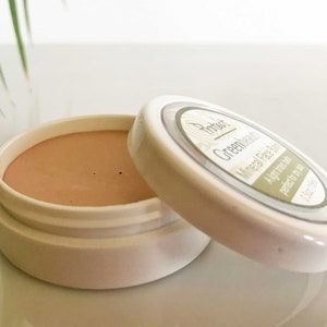 Muestra de crema facial mineral, bálsamo facial, base de maquillaje, maquillaje natural, maquillaje mineral, crema de base, base natural, crema hidratante imagen 6