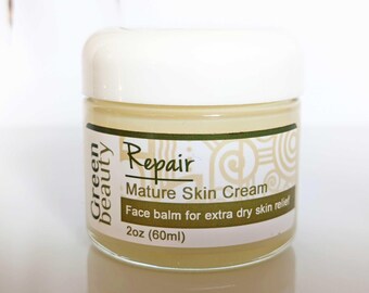 Hydrating Face Balm: Mature Skin Cream, Dry Skin Relief (2oz)