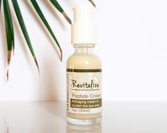 Peptide Anti-Aging Eye Cream, Natural Under Eye Serum with Argireline and Rice Peptides, 1oz