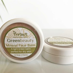 Tinted face cream 1/2oz, mineral face balm, natural tinted cream, cream foundation, mineral makeup, natural makeup, mineral cream foundation image 4