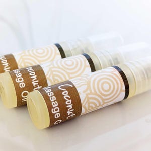 Coconut massage oil moisturizer sample, massage oil, body oil, organic coconut oil, natural body oil, natural massage oil, natural skin care