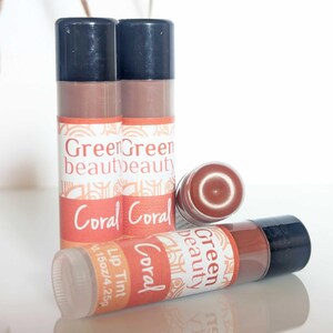 Coral Tinted Lip Balm: Natural Mineral Makeup, Moisturizing Lip Tint