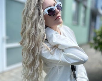 Dark Brown Wavy Crochet Hair Extensions: Boho Braiding Hair