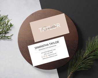 Minimalist Business Card Template l Editable Canva Digital Card