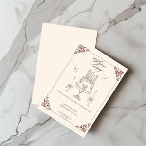 Elegant Birthday Party Invitation Template | Customizable Birthday Card