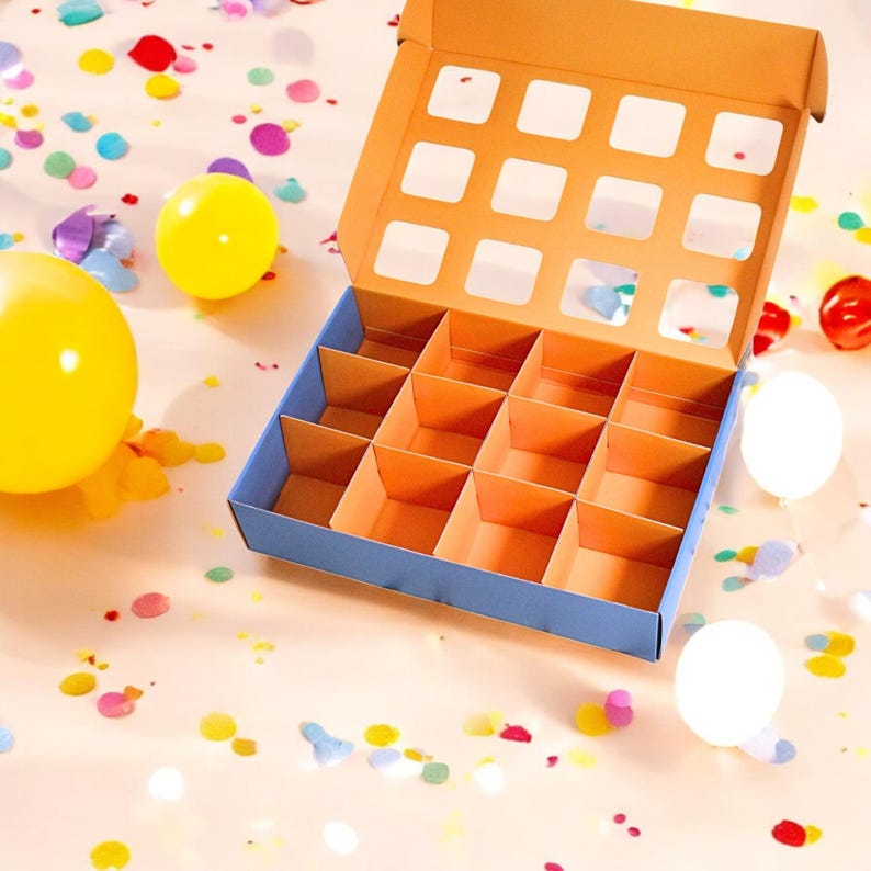 Blue Reusable Punch Game Box: DIY Countdown, Party Favor, Pinata ...