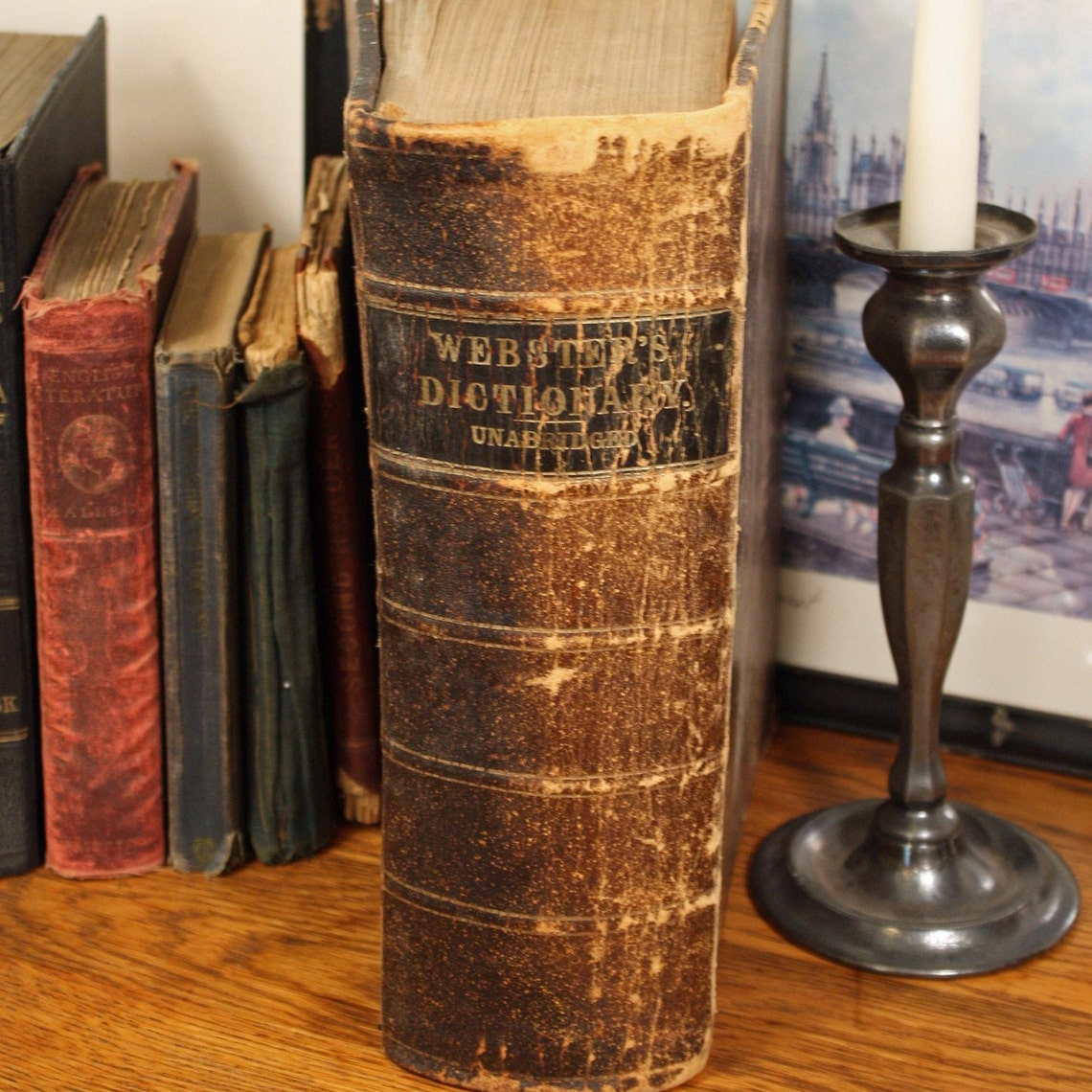 Antique Book Webster's Dictionary 1855 Etsy
