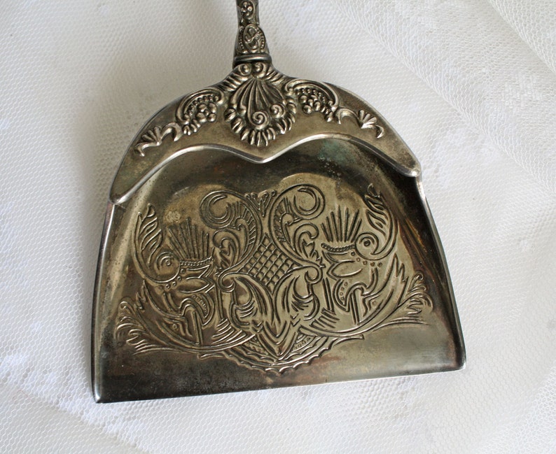 Vintage silent butler ornate Godinger crumb catcher GSA Etsy