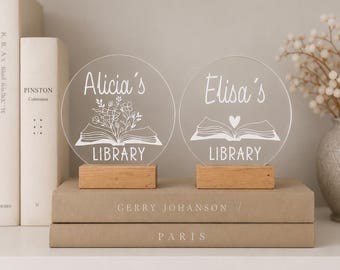 Bücherdeko - Romance - Personalisierte Bücherdeko - Library - Bookish Merch - Bücherregal - Geschenke für Buchliebhaber - BookTok
