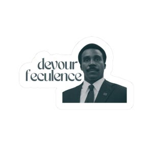 Devour Feculence Stickers | Retro Aesthetic Laptop Stickers, Funny Quote Vinyl Decal, Pop Culture, Unique Gift Idea