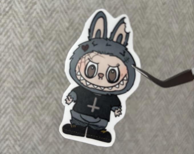 Emo Labubu Vinyl Sticker Cute Goth Aesthetic Waterproof Decal for ...