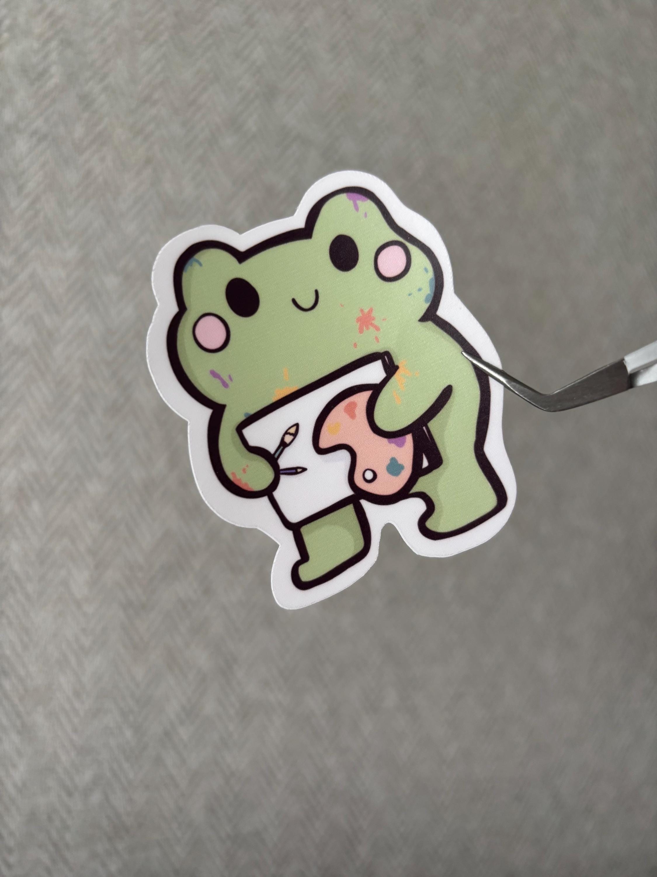 Cutie Frog Sticker Artist – Hand Drawn Frogs, Kawaii Sticker Pack, Frog ...