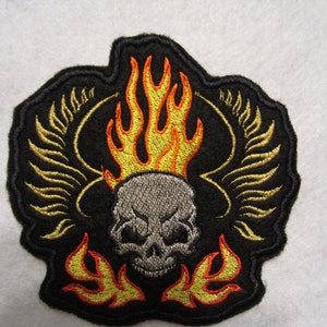 Fear Scary Ghost Skull Punk Patches DIY Embroidery Applique Badge Iron Sew  On