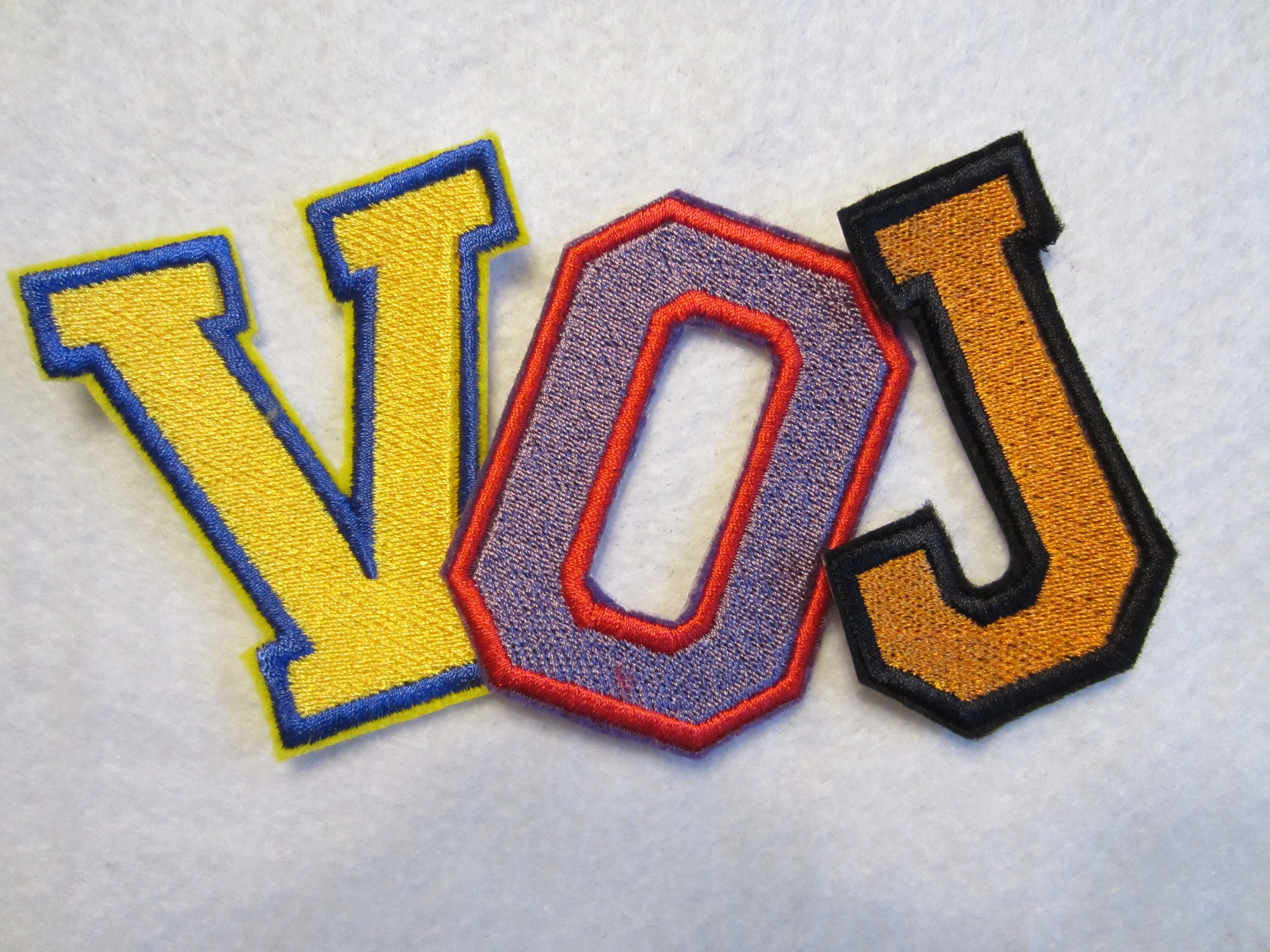 Embroidered Varsity Iron on Letters, School Letters, Varsity Letters,  Sports Team Letters, Iron on Patch, Letter Patches 