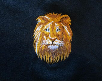 Embroidered Iron On Lion Patch, Lion Applique, Embroidery, Lion, Iron On Patch, Iron On Applique