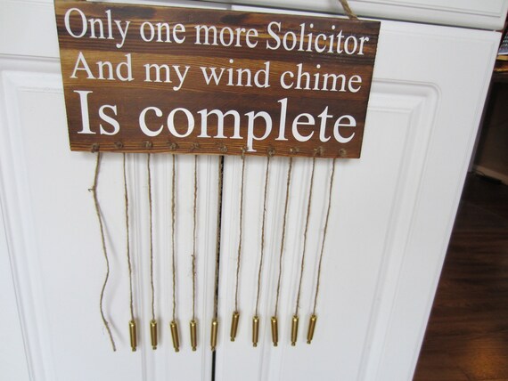 Wooden Sign Wood Sign Solicitor Sign Wind Chime Sign One Etsy