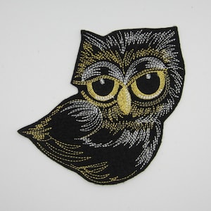 Embroidered Owl Iron On Patch, Owl Patch, Iron On Patch, Owls, Owl Applique, Applique Owl Patch, Iron On Applique Owl