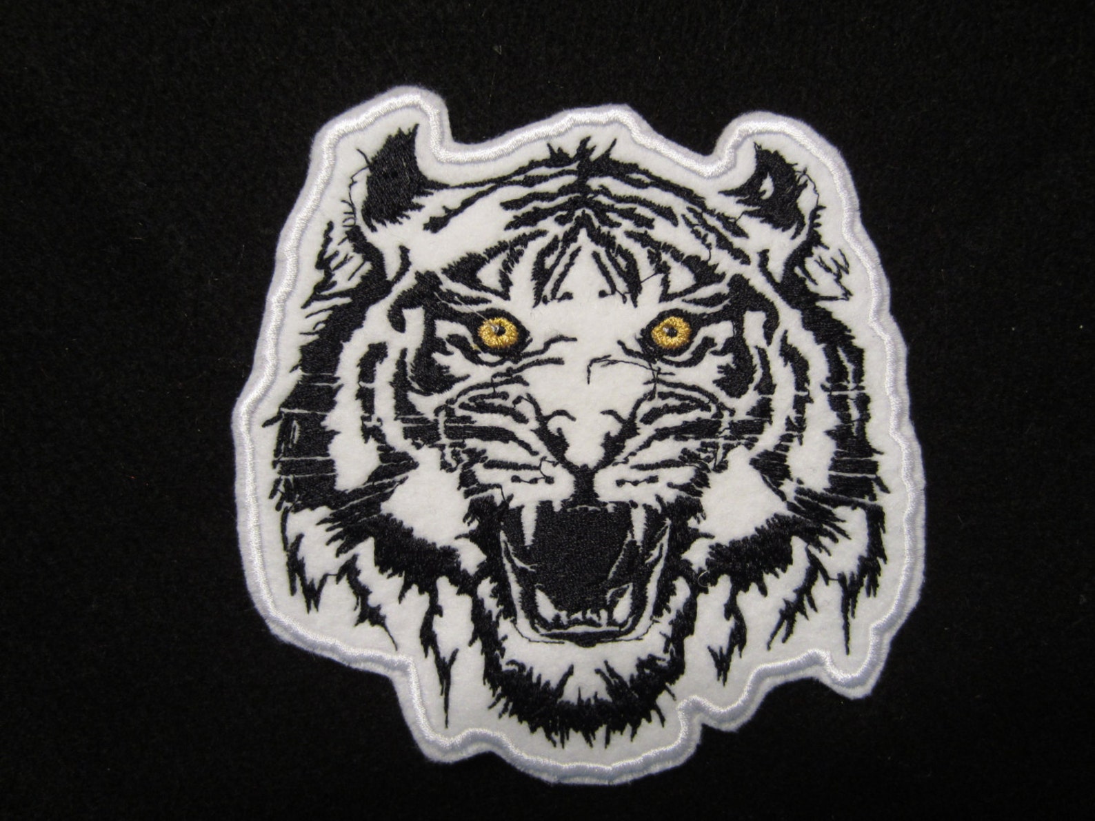 Embroidered Tiger Iron on Patch Tiger Patch Tiger Applique Etsy