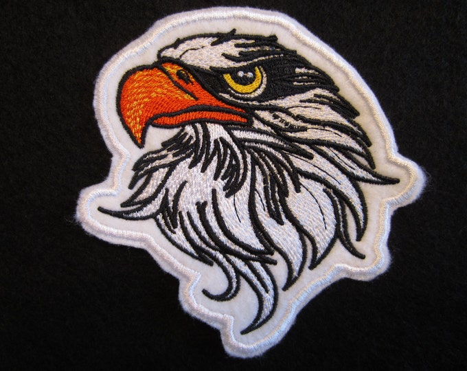 Embroidered Eagle Head Iron on Patch, Eagle Patch, Iron on Patch, Eagle