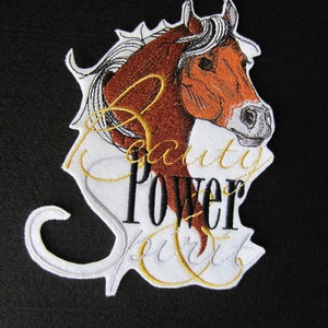 Large Embroidered Iron On Patch, Horse Iron On Patch, Horses, Horse Patch, Horse Applique, Equestrian Western, Southwestern