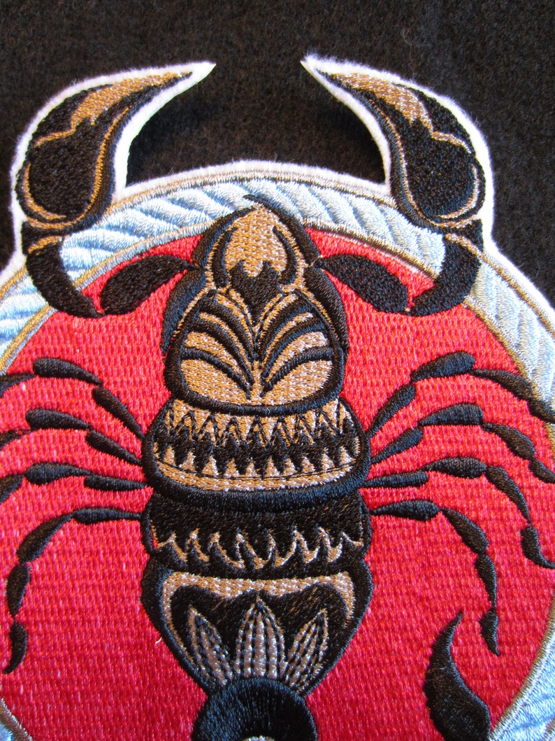 Scorpio Embroidered Iron on Patch Horoscope Patch Scorpio Etsy