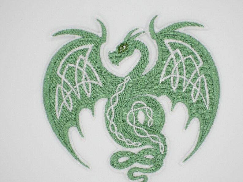 Embroidered Flying Dragon Winged Dragon Iron on Dragon Etsy