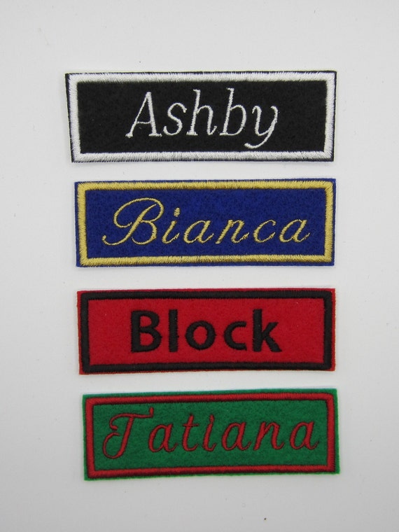 Iron on Name Tag Name Tags Children Work Shirt Name Tag Etsy