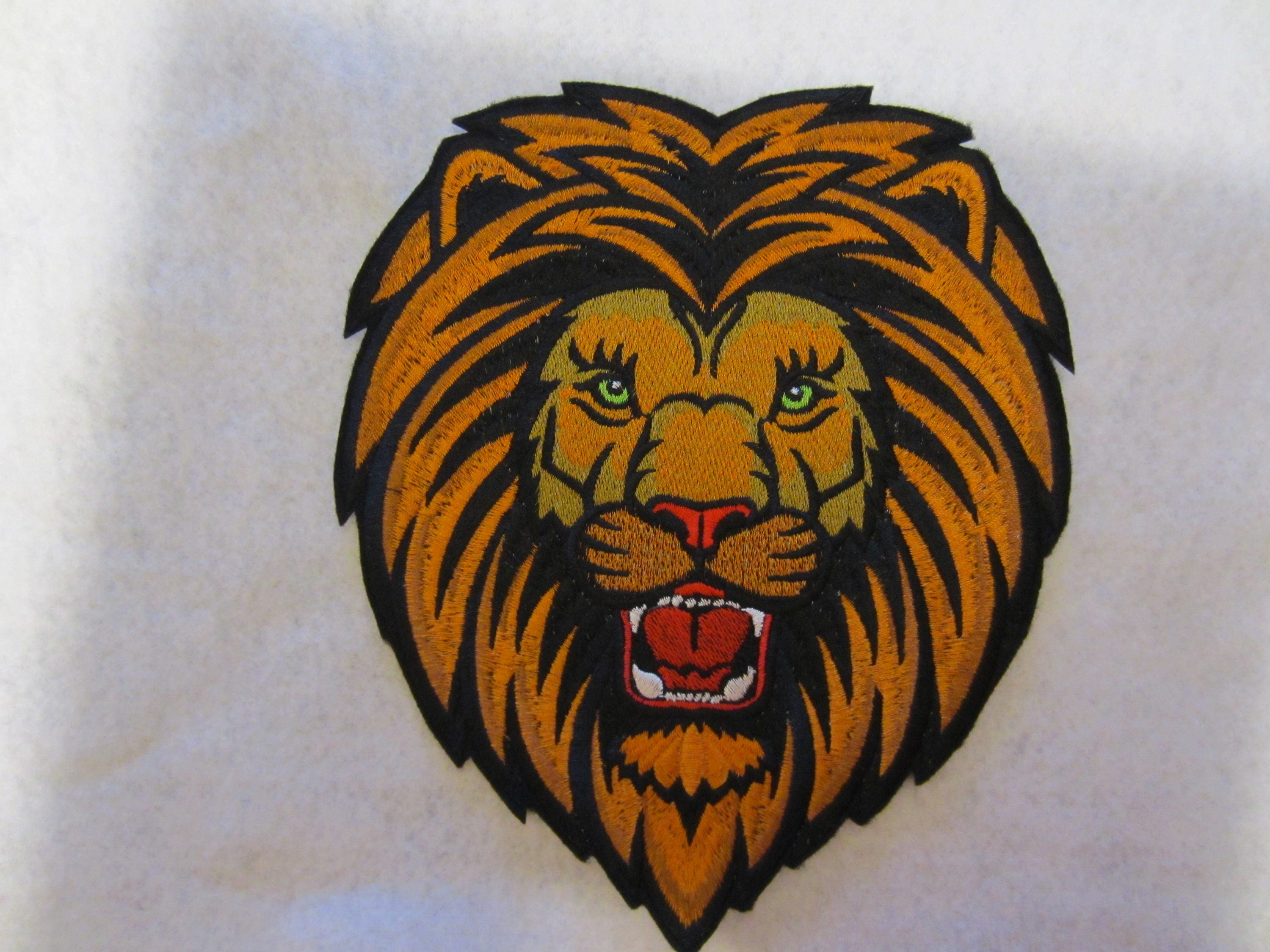 Embroidered Iron On Lion Patch Iron On Patch Lion Lion Etsy